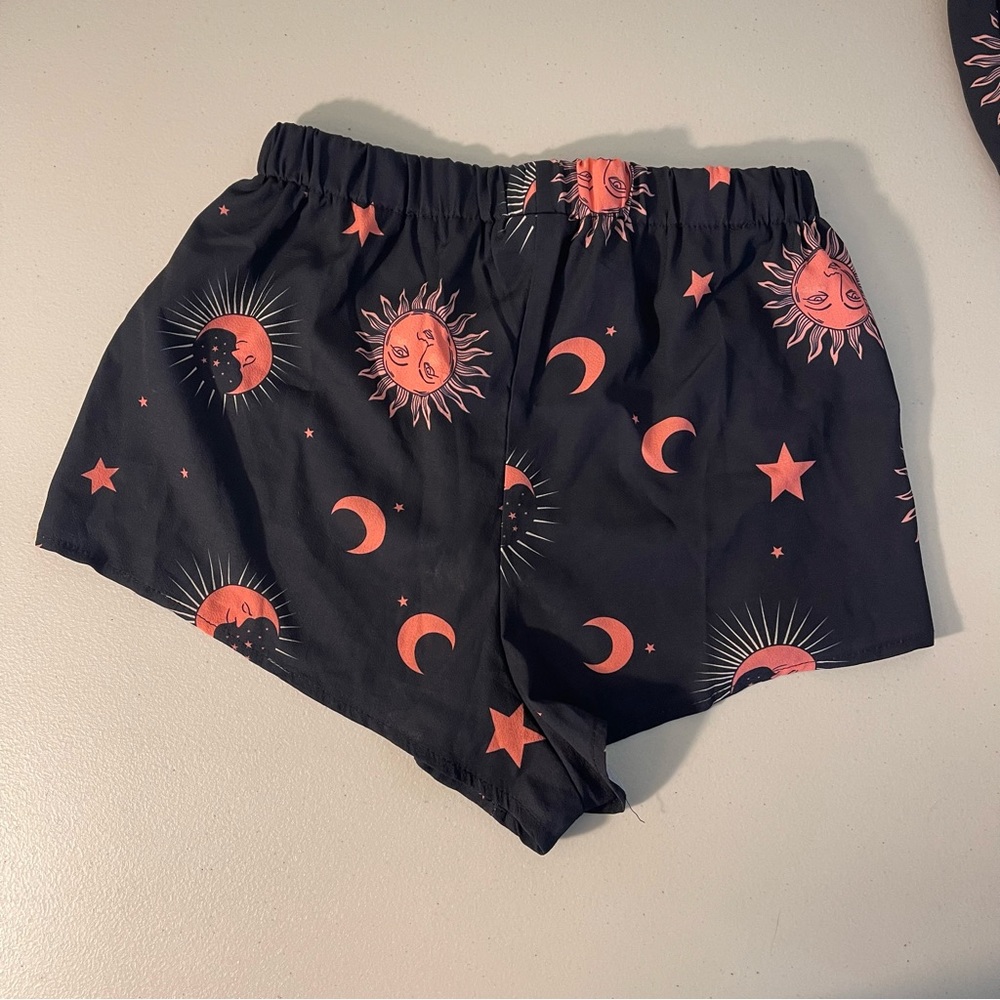 ZAFUL 2 Piece Set Sun and Moon Shorts and Tube Top Festival Summer Fashion - Picture 6 of 8